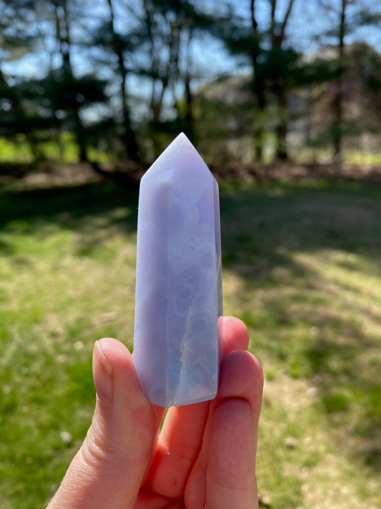 Blue Lace Agate Tower