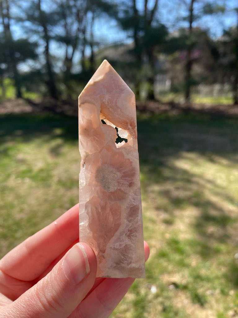 Druzy Flower Agate Tower