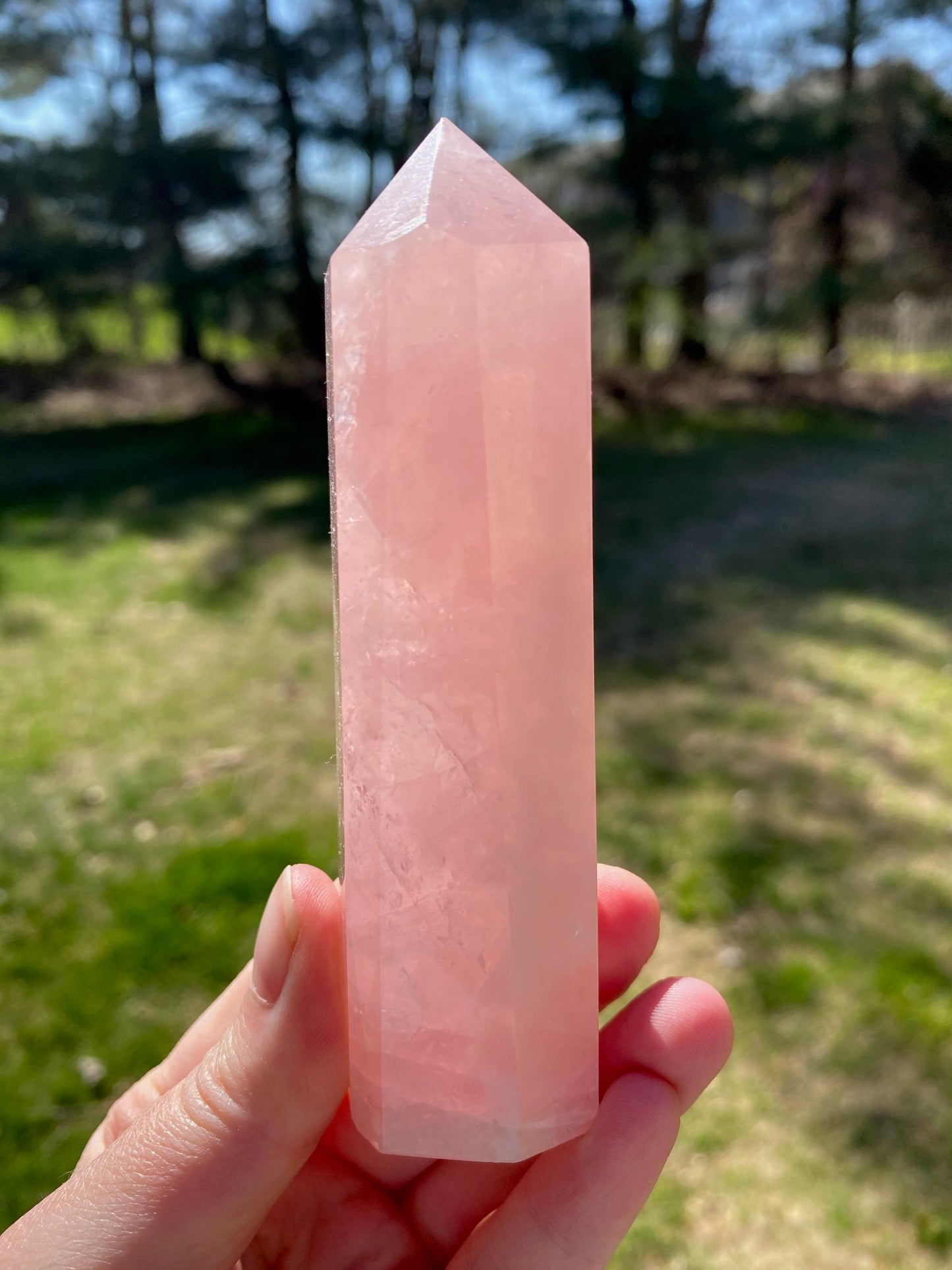 Large Rose Quartz Tower