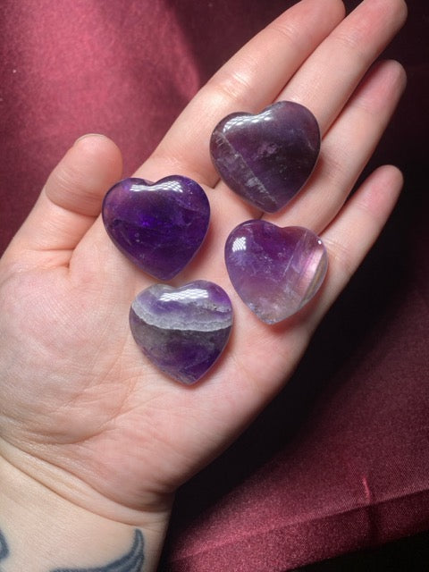Small Amethyst Heart Carving
