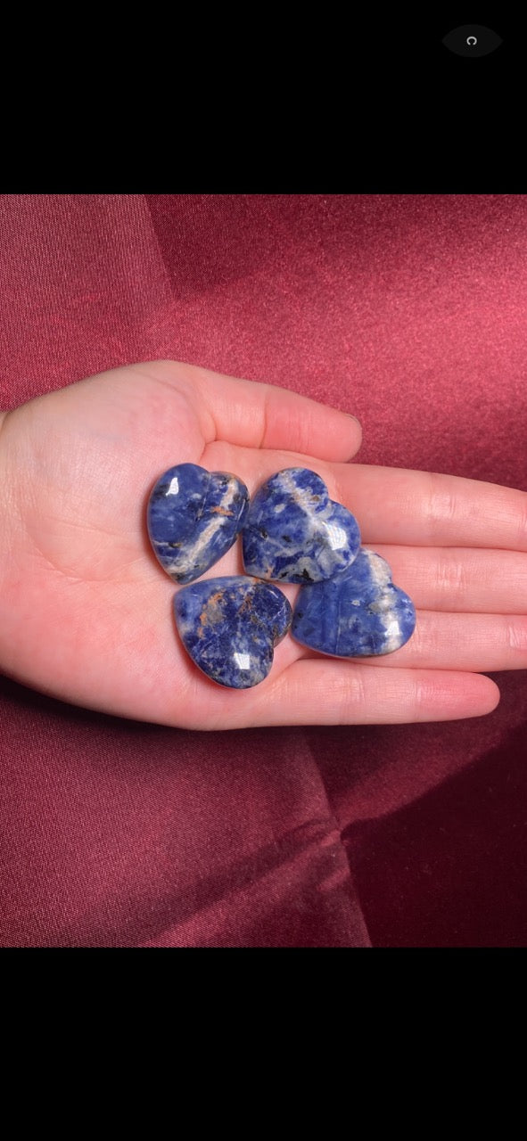 Small Sodalite Heart Carving