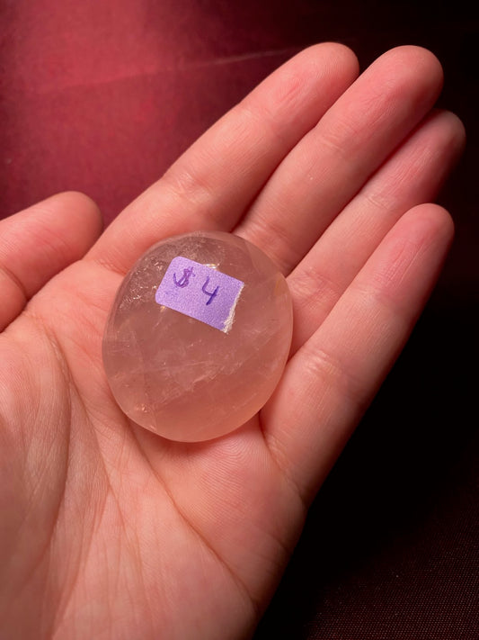 Small Rose Quartz Palm Stone (Reduced Price)
