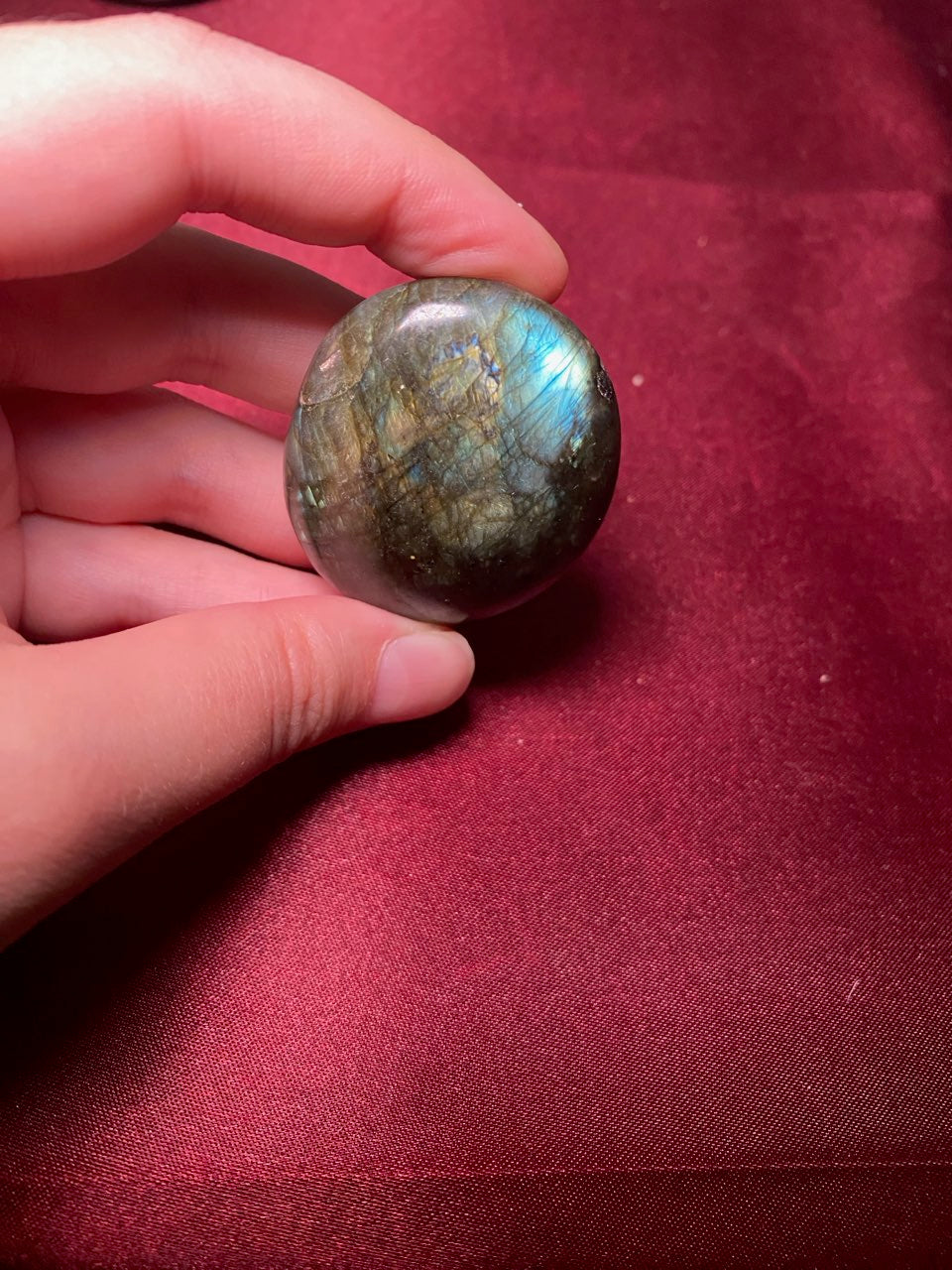 Labradorite Palm Stone 8B-Reduced Price