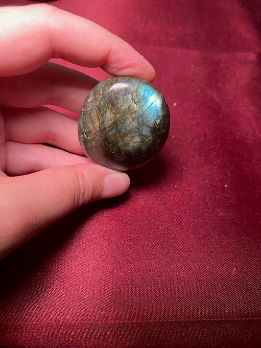 Labradorite Palm Stone 8B-Reduced Price