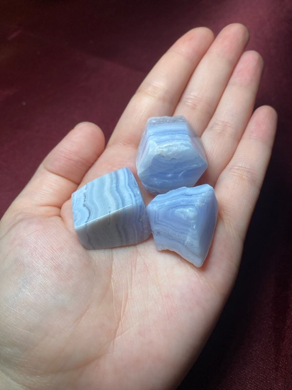 Blue Lace Agate Slice Tumble