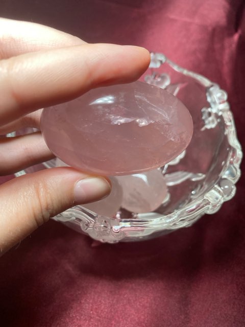 Small Rose Quartz Palm Stone