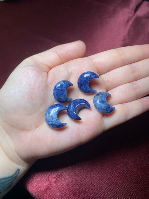 Sodalite Mini Moon Carving