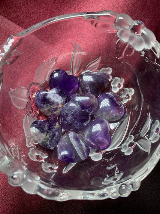 Small Amethyst Heart Carving