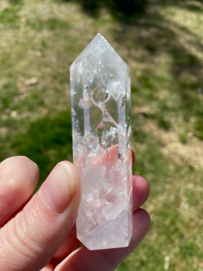 Small Crackle Quartz Tower