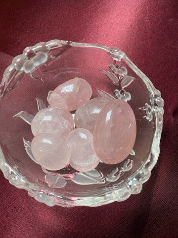 Small Rose Quartz Palm Stone