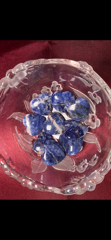 Small Sodalite Heart Carving