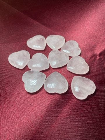 Small Rose Quartz Heart Carving